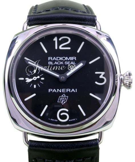 panerai radiomir black seal 3 logo acciaio pam380|More.